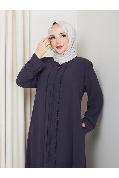 ESLEMNUR Daily Pilgrimage and Umra Stone-Set Front and Sleeve Ferace