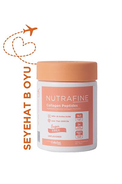 Nutrafine Collagen %100 Çift Hidrolize Tip 1 Ve Tip 3 Klinik Çalışmalı Kolaje...