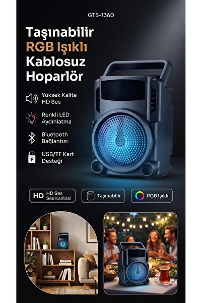 Genel Markalar Taşınabilir Bluetooth Hoparlör 3 İnç – Kablosuz Bluetooth Spea...