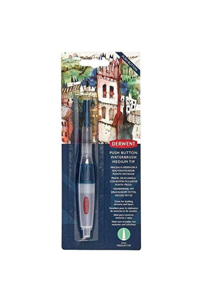 Derwent Su Hazneli Fırça Uç Kalem 3 mm Water Brush Medium
