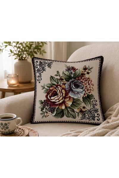 Yeshome Collection Carla Loren-7 Çift Yön Desen Goblen Dekoratif Yastık Kılıf...