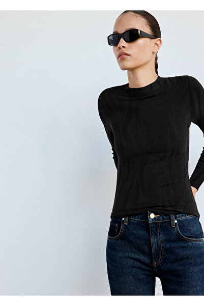 MANGO Woman Fitted mock-neck sweater