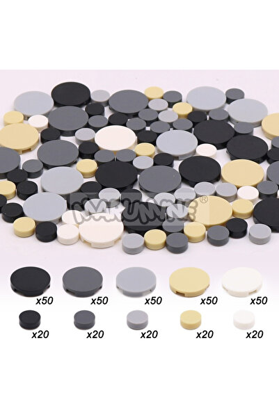 Choice مجموعة بلاط دائري M 350 قطعة، 350 قطعة من كتل البلاط الدائرية 1×1 و2×2...