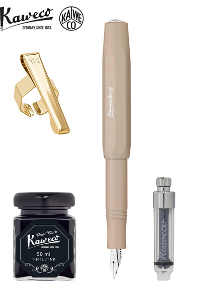 Kaweco Skyline Sport Macchiato M Dolma Kalem Seti | Mini Piston + 50 ml Siyah...
