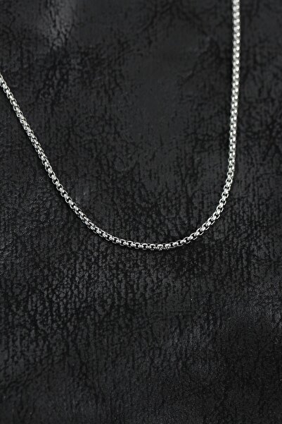 Inure Jewelry سلسلة رجالية من الفولاذ 316L باللون الفضي النحيف على الطراز الف...