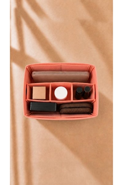 MARJİNAL W CLUB Removable Standard Felt Inside Bag Organizer with Middle Compartment - 20/15/10 cm Dimensions