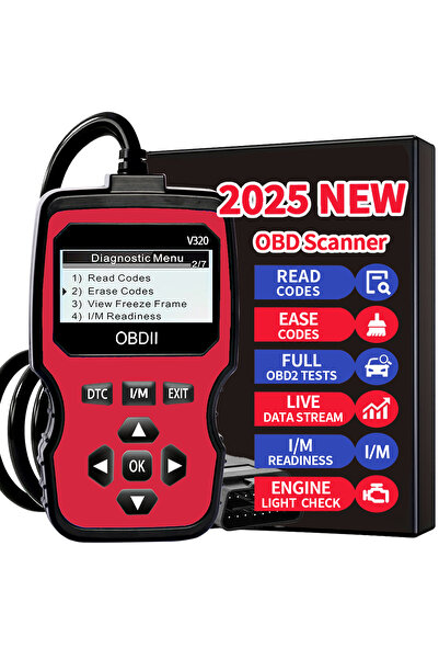 Choice1 Red Obd2 Scanner - Advanced Car Diagnostic Tool with Engine Fault Cod...