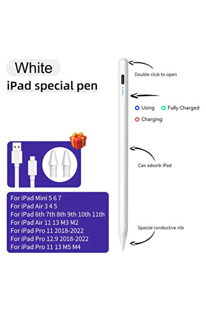 Choice White For Pencil 2025 A16 11th 10th Compatible with iPad Air M2/M3/M4 ...