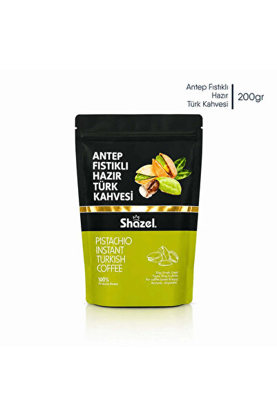 Shazel Antep Fıstıklı Hazır Türk Kahvesi 200gr | Doğal Antep Fıstık Aromalı |...
