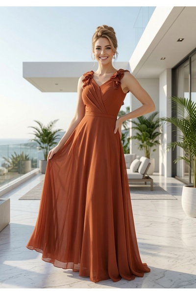 FaBe Fashion Valonlu Şifon Elbise