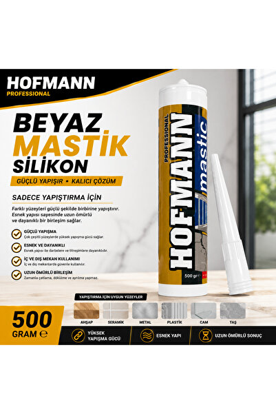 Hofmann YAPIŞTIRICI BEYAZ MASTİK SİLİKON 500GR
