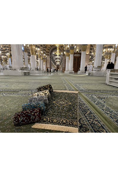AL HARAMAIN SOUVENIR 001_Yeşil-14 mm /2200 Gr yumuşak Sık Dokuma MEDİNE-İ MUN...