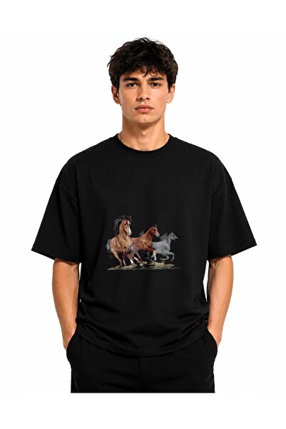Inscriptie Tricou Unisex Bumbac Premium Casual " 3 cai "