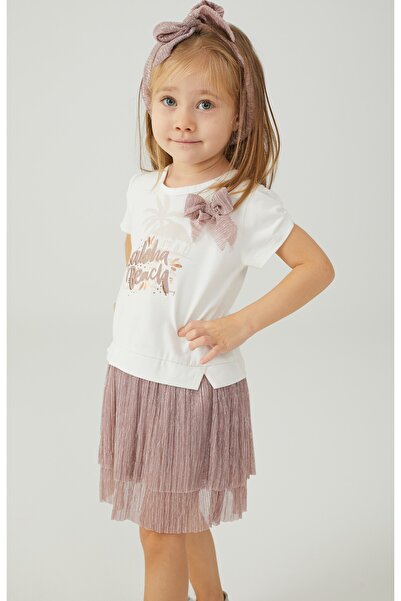 Wogi Kız Çocuk & Bebek Elbise Külot Bandana Takım