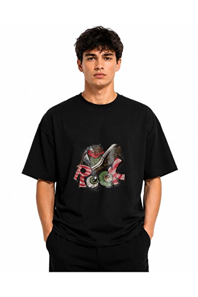 Inscriptie Unisex Βαμβακερό T-Shirt Υψηλής Ποιότητας  "Καρτούν με συγκροτήματ...
