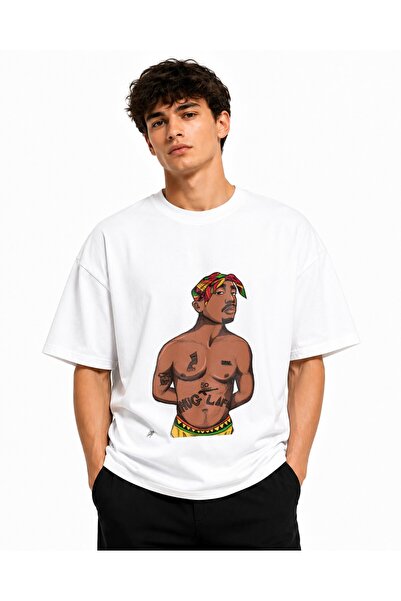 Inscriptie Ουνισέξ Βαμβακερό T-shirt Υψηλής Ποιότητας " Τούπακ Σακούρ - καρτο...