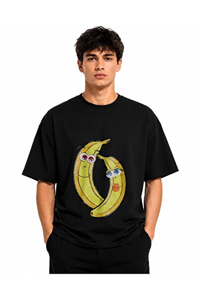 Inscriptie Tricou Unisex Bumbac Premium Casual " Banana love "