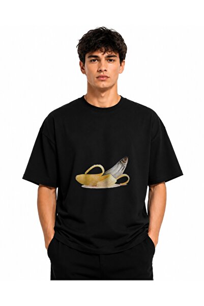 Inscriptie Tricou Unisex Bumbac Premium Casual " Banana & peste "
