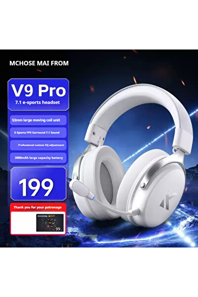 Choice V9 Pro silver MCHOSE V9 pro Wireless Bluetooth Headset with Three Mode...