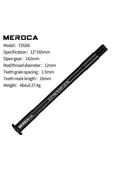 Choice L165 M12x1.5 TL16 MEROCA MTB Road Bike Thru Axle Rod 12mm 15mm P1.5 Fr...