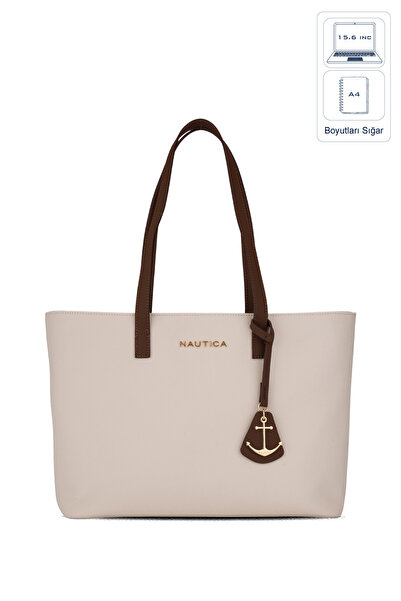 Nautica Ekru-A.Kahve Kadın Omuz Çantası Cn7663t