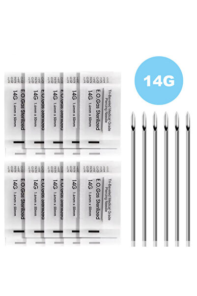 Choice5 5 قطع من إبر ثقب الجسم مقاس 14G، 100/50/5 قطع، 12G، 14G، 16G، 18G، 20...