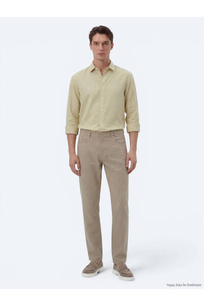 Kip Vizon Dokuma Regular Fit Casual Pamuk Karışımlı Pantolon