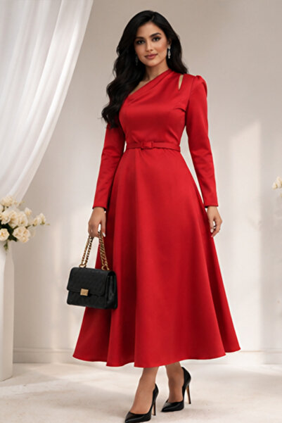 Stylish Fashion Stylish Fashion Turkish Dress with a Soft Cut on the Chest an...