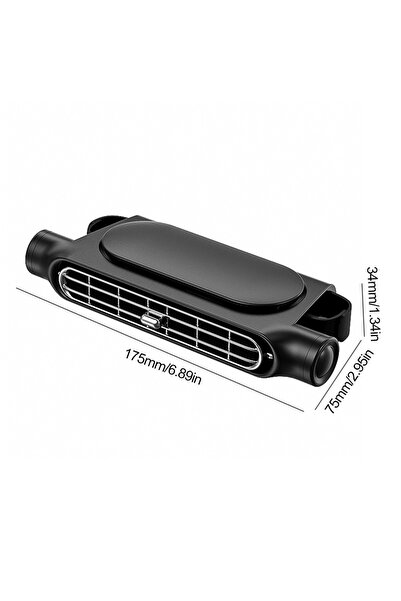 Choice9 مروحة سيارة محمولة سوداء بـ 3 سرعات قابلة للتعديل، تعمل بمنفذ USB، تث...