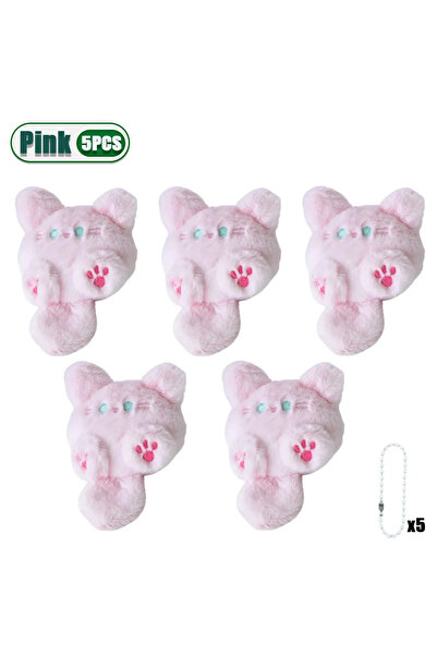 Choice12 Pink-5PCS 1-20PCS Cute Plush Long Tail Cat Pendant Cat Doll Doll Sch...