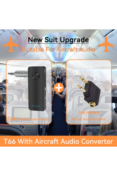 Choice T66With AP Converter Bluetooth 5.2 Audio Receiver Transmitter 3.5MM 3....