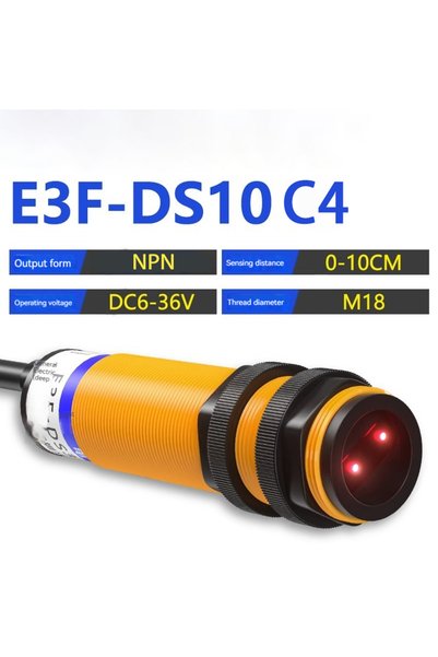 Choice10 مستشعر مفتاح كهروضوئي للقرب/الانعكاس المنتشر E3F-DS10C4 NPN NO يعمل ...