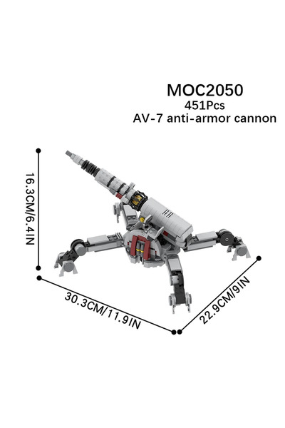 Choice Paper Instruction MOC 451PCS Anti-Armor Cannon Series Weapon Wars DIY ...