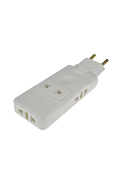 Choice EU Plug White 4 in 1 EU Plug Electrical Socket 180 Degree Rotation Plu...