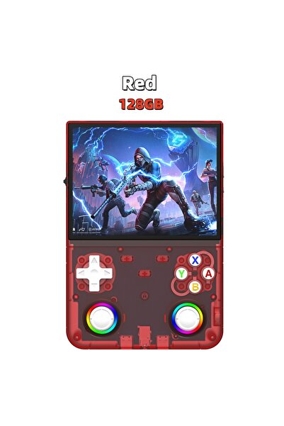 Choice5 Red 128GB New R36 Ultra X Handheld Game Player WIFI 4.5 Inch IPS Scre...