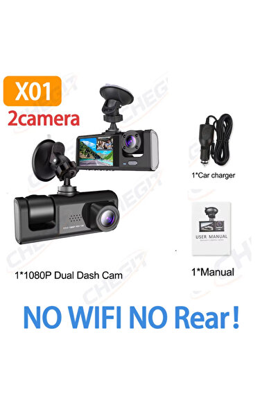 Choice13 NONE X01-NO WIFI-2CAM WIFI Dash Cam 3 Camera 1080P Car DVR 2/3Lens C...
