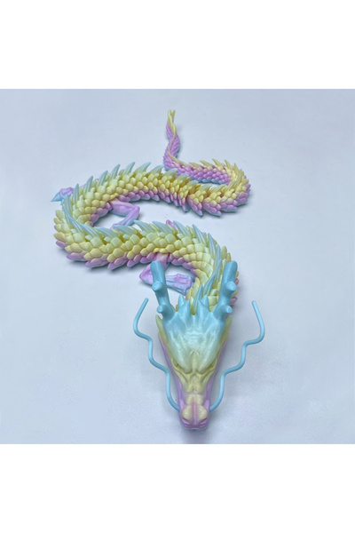 Choice 60CM Colourful 60cm 3D Printing Dragon Toy Chinese Dragon Rotated Colo...