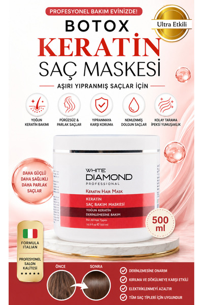 WHİTE DİAMOND Yoğun Keratin Içerikli Derinlemesine Bakım onarıcı canlandırıcı...