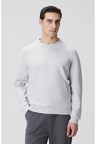 Network Gri Melanj Kanguru Cepli Sweatshirt