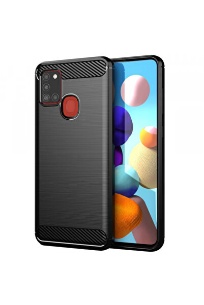 Samsung Husa pentru Galaxy A21s A217, Techsuit, Carbon, Neagra