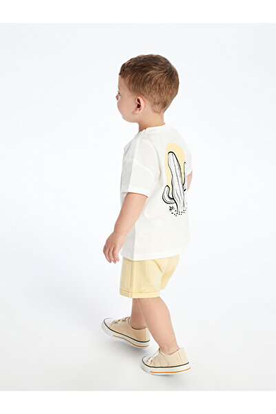 LC Waikiki Two Mt Shop Quality Printed Baby Boy T-Shirt and Shorts 2-Piece Set