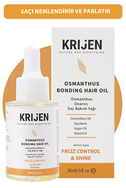 Krijen Osmanthus Besleyici Saç Bakım Yağı | Anti-Frizz & Parlak Görünüm 30 ml