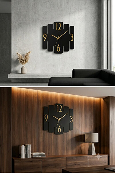 Numa Concept ساعة حائط مزخرفة من MDF وزجاج بليكسي مزخرف لغرفة المعيشة والمكتب...