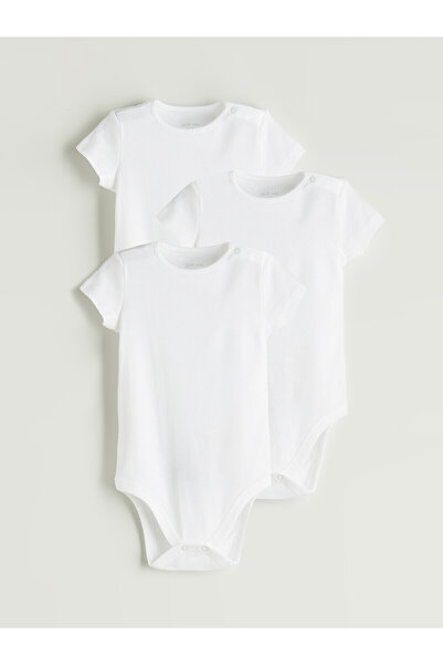 LC Waikiki Two Mt Shop Quality Lcw Baby White Oval Collar Baby Girl Snap Fast...