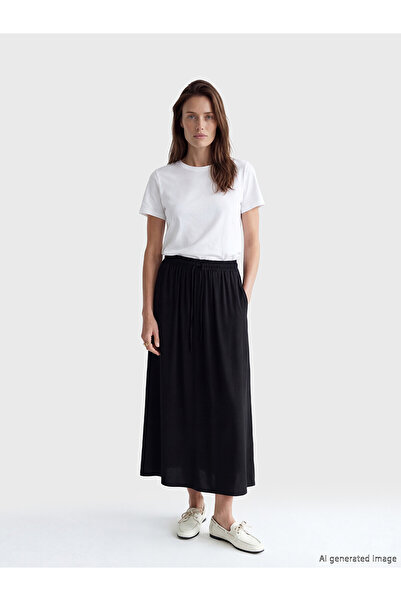 LC Waikiki تنورة واسعة من Peak New Season بخصر مطاطي