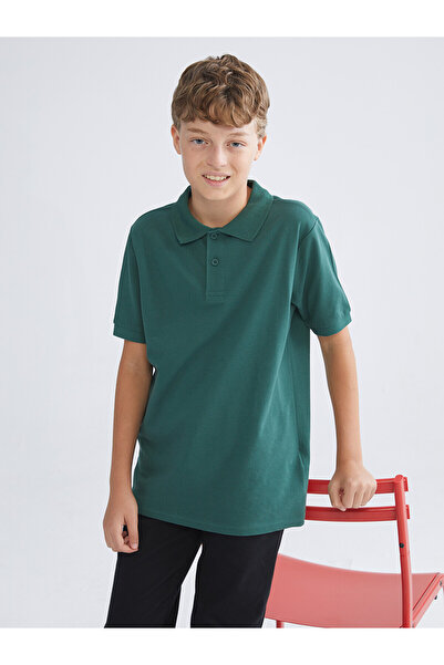 LC Waikiki Alita City Lcw Kids Green Polo Neck T-Shirt for Boys with a Differ...