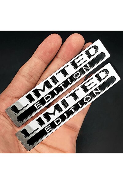 Choice1 Silver 2PCS Metal Limited Edition 3D Car Body Badge Sticker Trunk Fen...