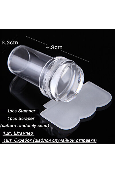 Choice ND251 Small 1pc Transparent Silicone Nail Art Stamping Kit French Desi...