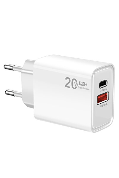 Choice EU White USB PD Charger 20W Dual Port Fast Charge Type C Phone Charger...
