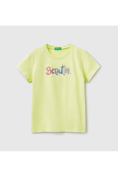 United Colors of Benetton Girl's sim mixed print t-shirt gkb0002